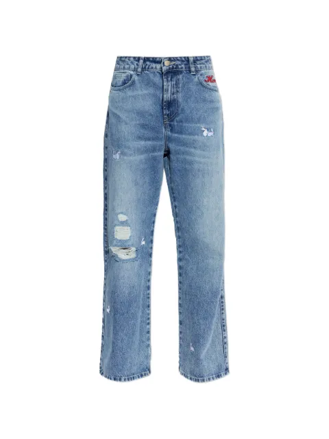 CARNE BOLLENTE embroidered-detail jeans Blue SS26DPF0101