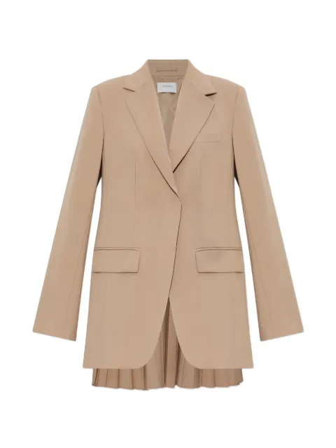 Sportmax Mela pleated-detail blazer Neutrals 2612041021600