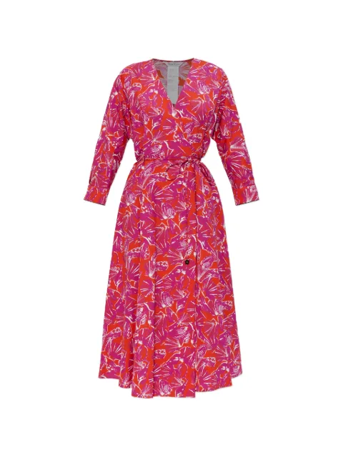 Max Mara Carmo V-neck midi dress Orange 2611221012600