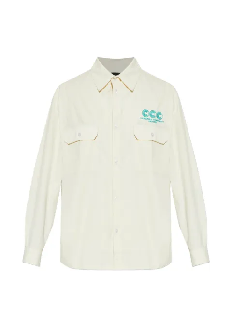 Willy Chavarria chest-pocket buttoned shirt Neutrals WCSHT0053065