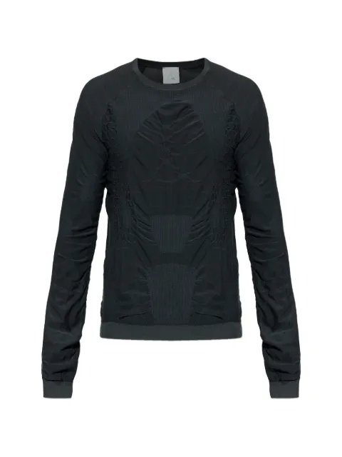 ROA ruched long-sleeved jumper Black YBMW067YA03
