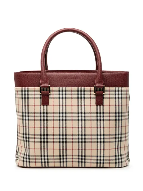 Burberry Pre-Owned 2000-2017 House Check Canvas tote bag Brown RXP9IWQF1KB8XX7N