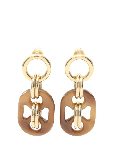 Hermès Pre-Owned 2010-2025 Small Gold Plated Horn Eurydice Earrings costume earrings Brown 12331BELLJS8T0DR