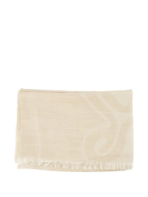 Max Mara logo cashmere scarf Neutrals 2614541061600
