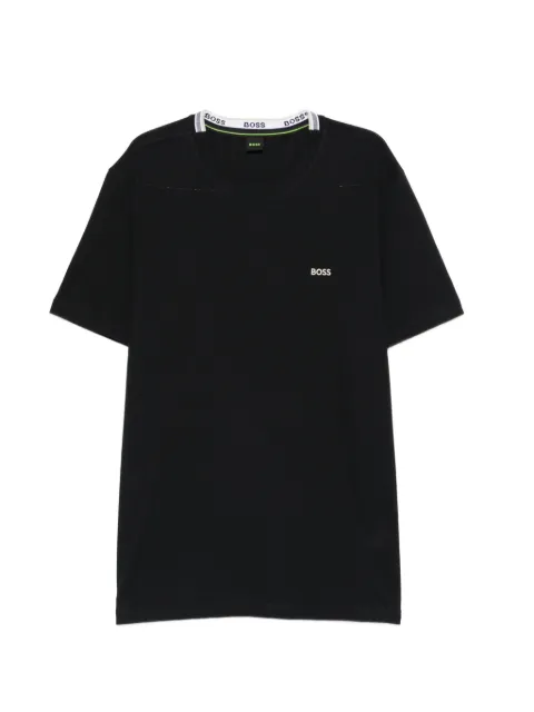 BOSS embroidered-logo T-shirt in cotton piqué Black 50529941426