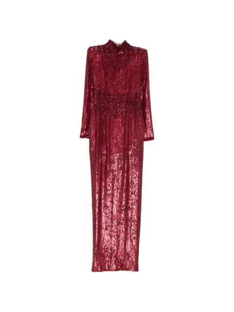 M.Marquise Ruby sequin-embellishment maxi dress Red RUBYRED