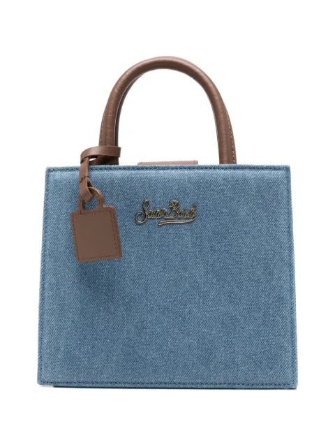 MC2 Saint Barth mini logo-plaque tote bag Blue SHBM0002