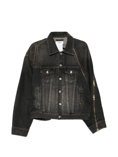 Doublet filleted-zip denim jacket Grey 26SS08BL241