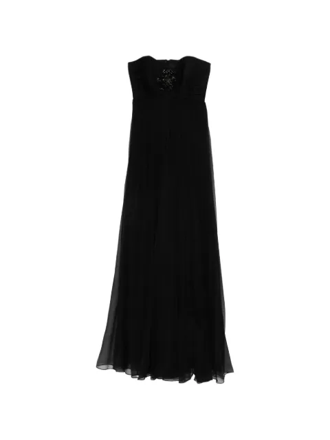 M.Marquise Ines embellished strapless maxi dress Black INESBLACK