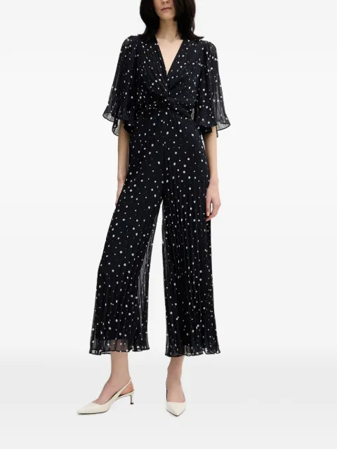Joseph Ribkoff polka-dot pleated jumpsuit Blue 261756