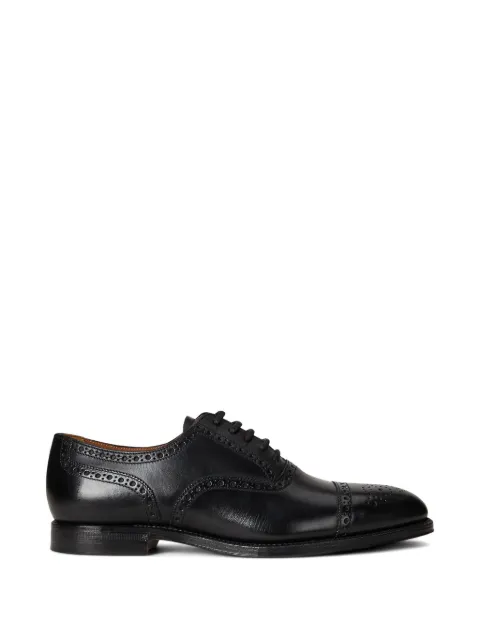 Polo Ralph Lauren Maestra perforated cap-toe Oxford shoes Black 811974154001