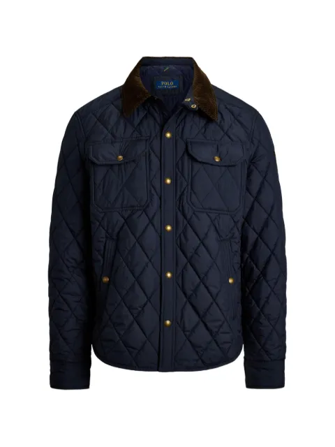 Polo Ralph Lauren corduroy-collar quilted jacket Blue 710977955003