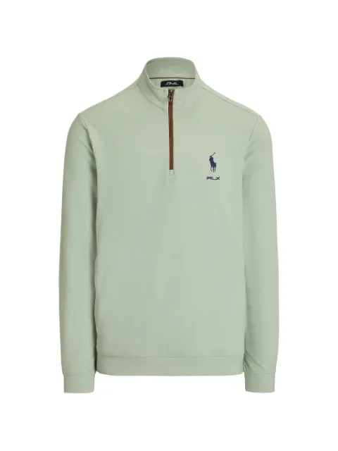RLX Ralph Lauren logo-embroidered quarter-zip sweater Green 785B21537