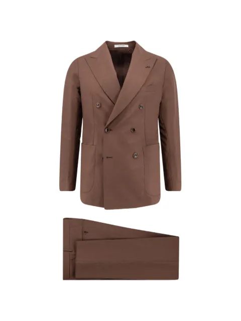 Tagliatore double-breasted suit Brown 2SMC20K01520060
