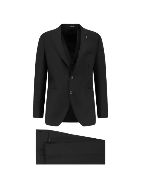 Tagliatore peak lapel two-button suit Black 3FBR26A01060007