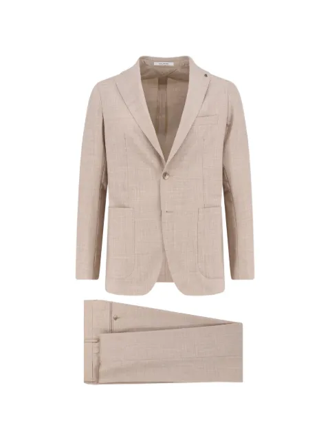Tagliatore flower lapel pocket blazer Neutrals 2SMC22K01520060
