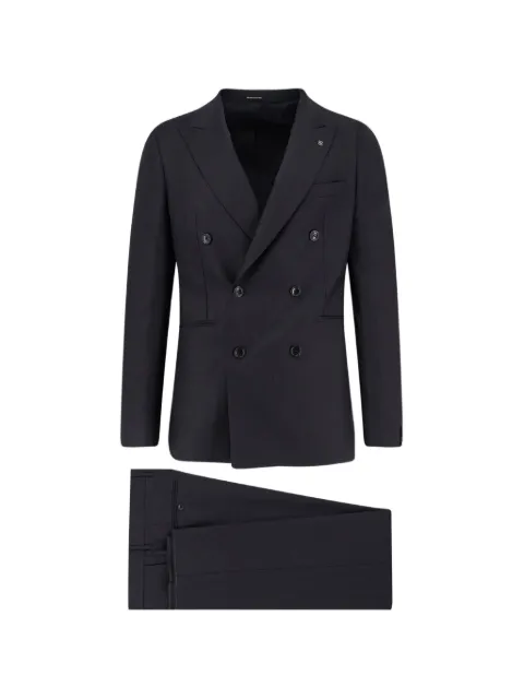 Tagliatore double-breasted brooch suit Blue 2FBR20A01070001