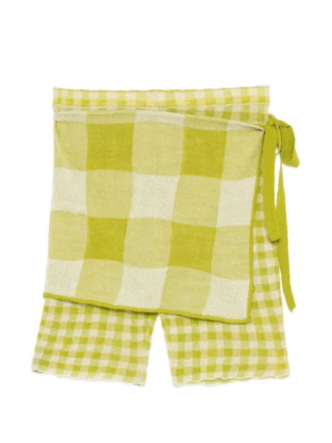 YANYAN KNITS checked shorts Green YYW260381