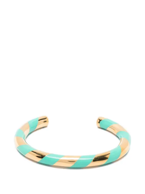 Aurelie Bidermann Positano striped bracelet Gold SS26BR14MG
