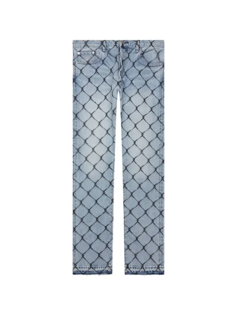 GALLERY DEPT. cage patterned jeans Blue GD034