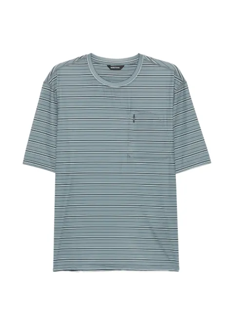 Hiking Patrol striped zip-pocket T-shirt Green SS26111