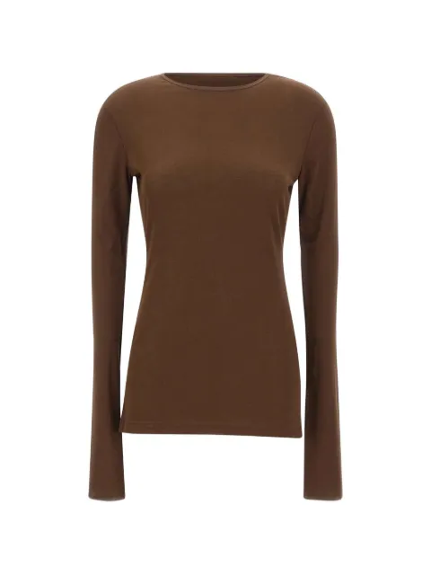 ENTIRE STUDIOS Sheer long sleeve top Brown ESSS26TO02908