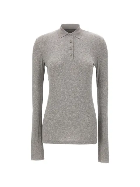 ENTIRE STUDIOS ribbed long-sleeve polo Grey ESSS26PO012416242