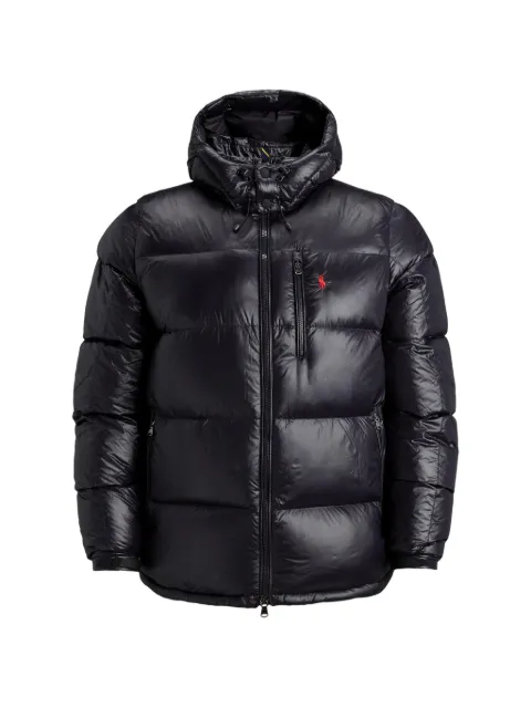 Polo Ralph Lauren The Gorham Glossed hooded down jacket Black 711968281001