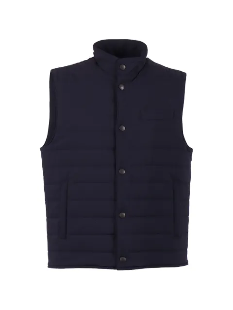 Fay buttoned quilted travel vest Blue NAM2052009SZCJ
