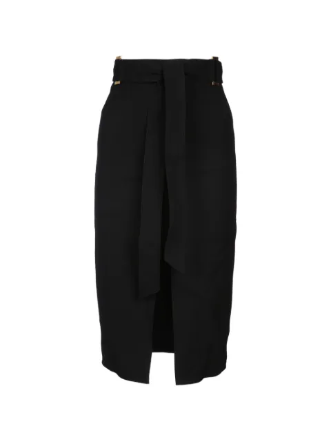 Elisabetta Franchi belted midi skirt Black GO17361E2