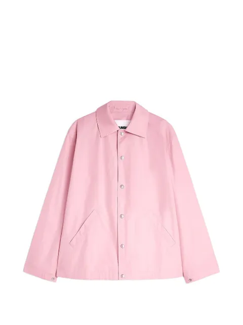 Jil Sander button logo shirt jacket Pink J54BN0002J45306