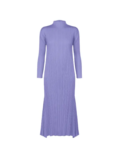 Pleats Please Issey Miyake Ole! pleated high-neck maxi dress Purple PP58JH514