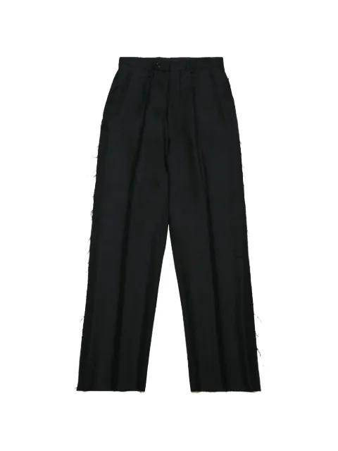 Paura Troy frayed trousers Black 14DP40130000090