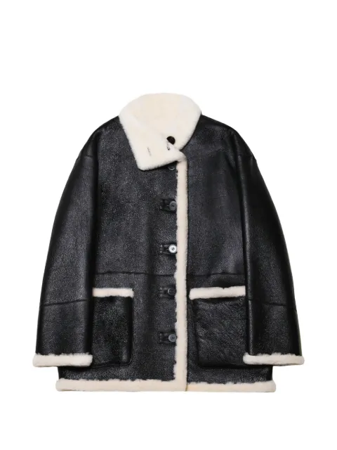 STAND STUDIO Heather reversible leather jacket Black 665957001
