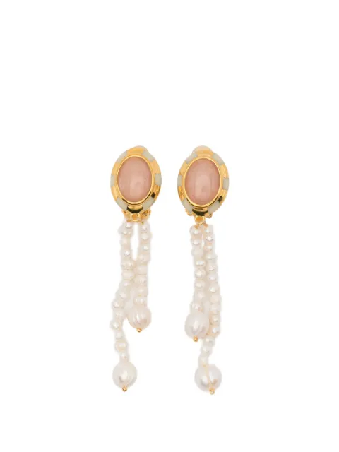 Aurelie Bidermann Mirasol pearl clip earrings Gold SS26BO02MG