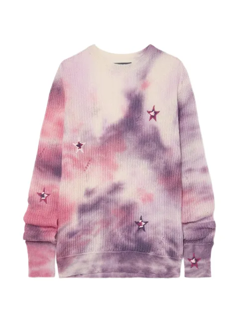 AMIRI tie-dye stars sweater Purple Y0W05278CCMUL