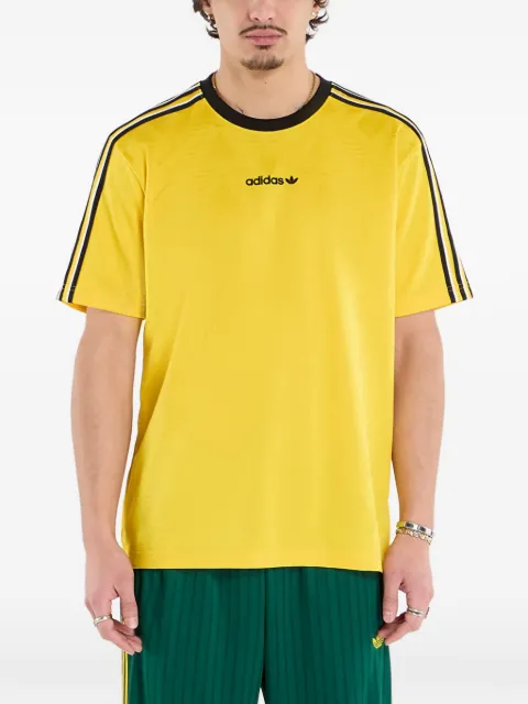 adidas jacquard three-stripe T-shirt Yellow KE3336