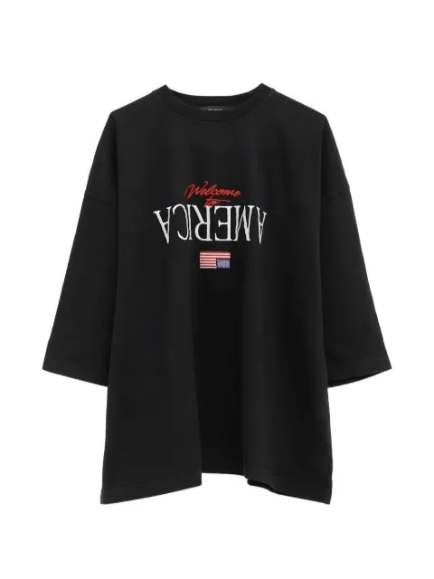 Willy Chavarria embroidered T-shirt Black WCJSY0220