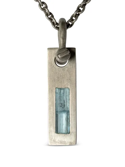 Parts of Four aquamarine plate necklace Silver Z631DAAQU