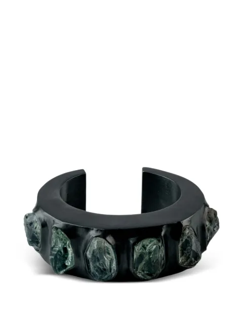 Parts of Four surfaced crescent bracelet Black 20023KASKAGAM