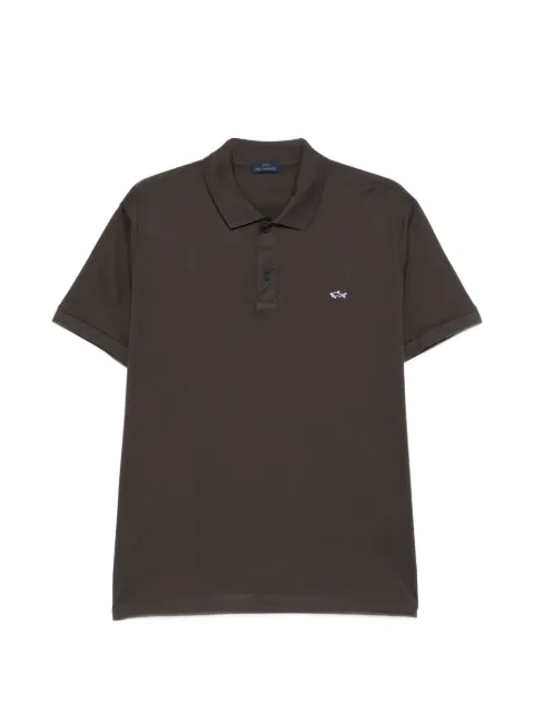 Paul & Shark logo polo shirt Brown 99311001