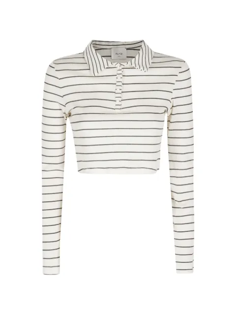 Alysi striped collared polo shirt Neutrals 116411