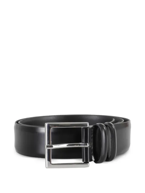 Orciani square-buckle leather belt Black U03202CAF