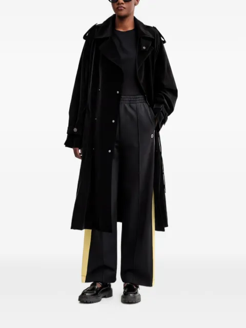 Rains belted snap-buttoned trench coat Black 12620158