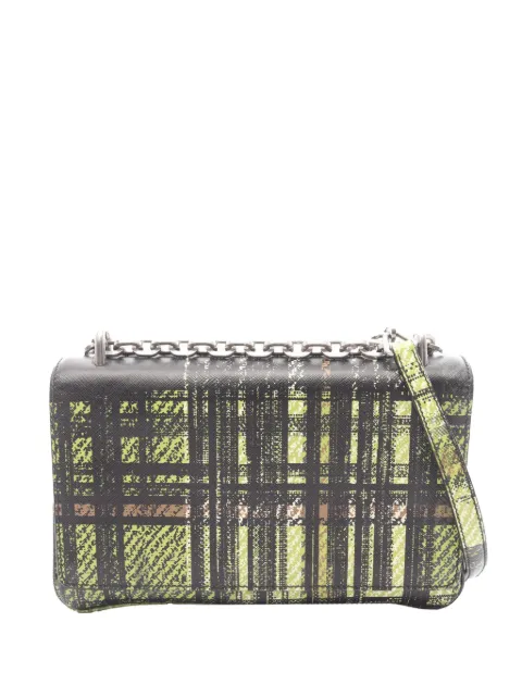 Prada Pre-Owned 2010-2025 Leather Tartan Check crossbody bag Black 47AJX2P1359GEF4D