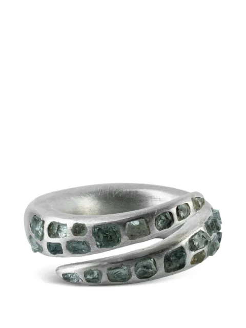 Parts of Four Split Mountain aquamarine ring Silver E170119MAAQU