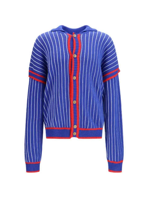GCDS pinstriped cardigan Blue C1MBQF145K106