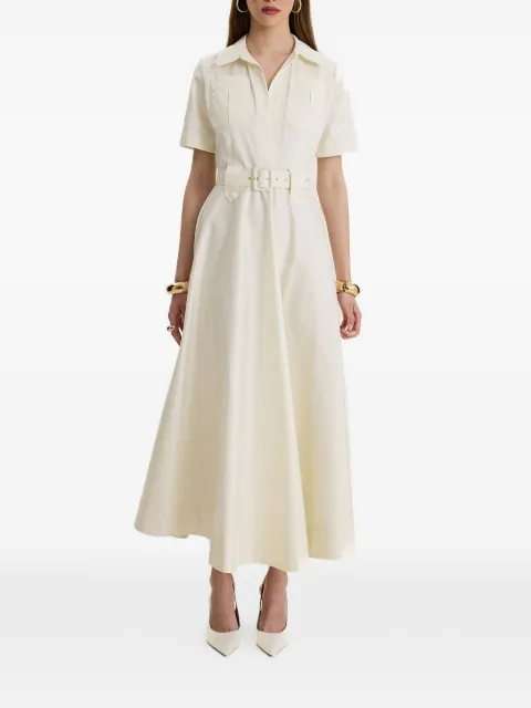 MOOS STUDIO Blanc Society belted maxi dress Neutrals MOOS415