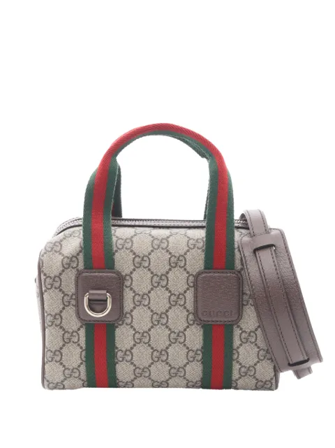 Gucci Pre-Owned 2016-2025 GG Supreme Mini Ophidia handbag Brown UU9ABMHVW5BZCMBT