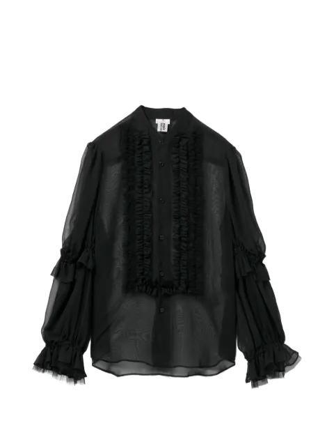 Noir Kei Ninomiya ruffled blouse Black 3QB009